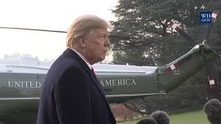 120417 President Trump Delivers a Statement Upon Departure