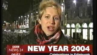 London New Years Eve 2003 2004 - London Eye - BBC News 24.