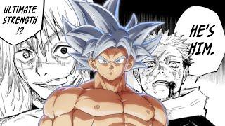 Goku stops Mahito Manga Parody Lobotomy Kaisen