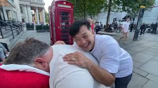 Helping BIG BENNY Free Chair Massage  #asmr #massage #master @TaoChiKai