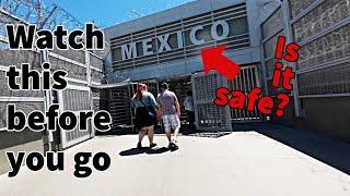 Walking across USMexico border into Tijuana in 2023