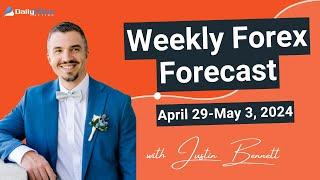 Weekly Forex Forecast For April 29-May 3 2024 DXY EURUSD GBPUSD AUDUSD XAUUSD