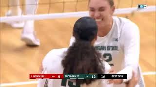 #2 Nebraska Vs Michigan State  NCAA Women Volleyball Full Match 10062023