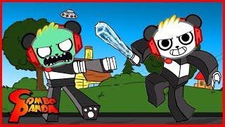 Roblox Most Epic Battle with Zombies and Ice Breaker Lets Play with Combo Panda