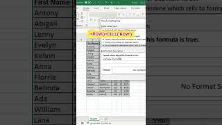 Highlight active rows in excel using VBA #shorts #excel #vba