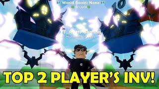 TOP 2 PLAYER INVENTORY REVEALED Clicker Simulator Roblox Top 10 Leaderboard Pet