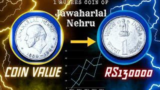 1964 jawaharlal nehru 1 rupee coin@CoinJourney