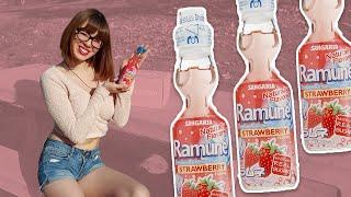 Lety Does Drinking Strawberry Ramuné from Sangaria