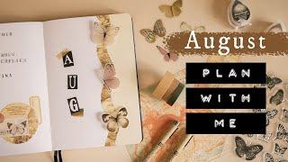 August Bullet Journal Setup  Butterflies Theme Free Printable