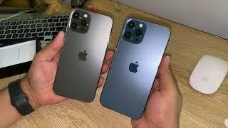 Iphone 12 Pro Max Pacific Blue and Graphite - Unboxing and small compare