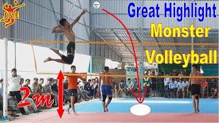 Great Highlight Top Volleyball  Best Match In Cambodia Power Monster Volleyball Attack