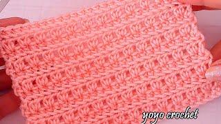 لا يصدق  غرزة كروشية  - نمط مذهل سهلة وسريعة  -Amazing crochet stitch pattern #يويو_كروشية