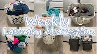 *NEW* WEEKLY LAUNDRY MOTIVATION  3 DAYS OF LAUNDRY FOR A BUSY MAMA OF 4  LOADS OF MOTIVATION