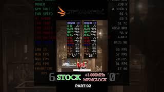 Memory Clock +1GHz Vs Stock 3DMark Part 2 #shorts