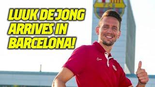 LUUK DE JONG ARRIVES IN BARCELONA