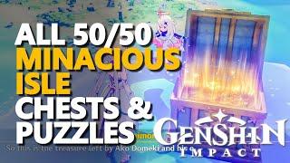 All Minacious Isle Chests & Puzzles Genshin Impact