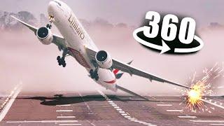 360° - SCARY Plane TAKE OFF