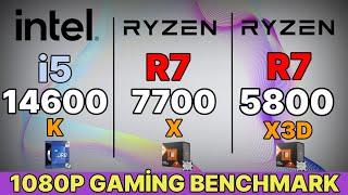 i5 14th 14600k vs ryzen 7 7700x vs i5 13600K vs R7 5800X3D VS R5 7600X VS I9 11900K + Rtx 4090 OC