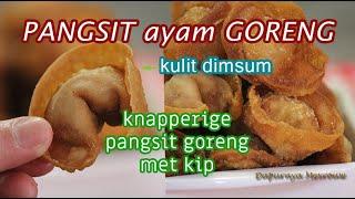 Knapperige PANGSIT GORENG met kip recept  Resep Pangsit Ayam Goreng KULIT DIMSUM  Dapurnya Mevrouw