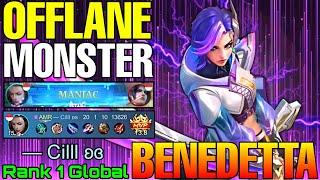 20 Kills + MANIAC Benedetta Offlane Monster - Top 1 Global Benedetta by — Cilll ʚɞ - Mobile Legends