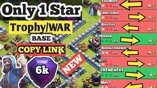 Only 1 Star  Th13 Best Legend Pushing Trophy Base with Link  Th13 Trophy Base For Legend League