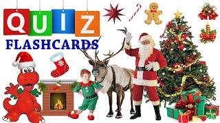 Christmas Quiz Flash Cards Xmas Vocabulary  English for Everyone @HelenDoronSongClub