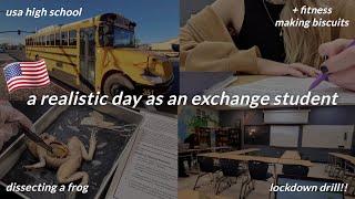 a realistic day as an EXCHANGE STUDENT  USA VLOG american high school basketball game fitness...