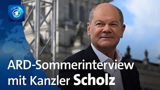 ARD-Sommerinterview mit Olaf Scholz Bundeskanzler