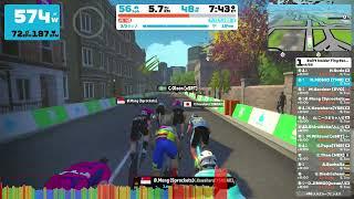 Zwift Insider Tiny Race 3 of 4 B on The Bell Lap Z1 - goal sprint