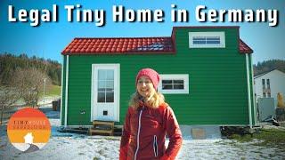 Simple & Sweet $58k Tiny House - shes living tiny LEGALLY n Germany