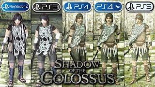 Shadow of the Colossus  PS2 vs PS3 vs PS4 vs PS4 Pro vs PS5  Graphics Comparison Side by Side 4K