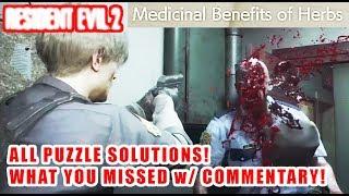 Resident Evil 2 - All Demo Puzzle Solutions Secrets + What You Missed w Commentary