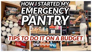 HOW I STARTED MY EMERGENCY FOOD PANTRY + Tips to do it on a BUDGET Beginner Food Prepper Episode 1