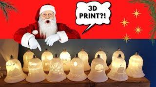 Magical 3D Printed Christmas Design Christmas Bell Lithophane