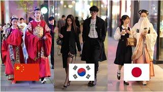 Latest Korean Japanese And Chinese Style Fashion  Street Fashion Chengdu City In China