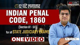 Live Complete IPC in One Shot  Indian Penal Code Exam Preparation  All State Judiciary Exams