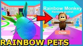 I GOT A RAINBOW MONKEY PET Roblox Blob Simulator Rainbow Update