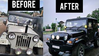 Mahindra Jeep Converted To THAR @_modern.garage_ #modifiedthar #modifiedjeep #hardtop#tharcrde