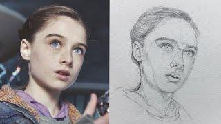 how to drawl a portrait using loomis method drawing Raffey Cassaidy @hamedelshal