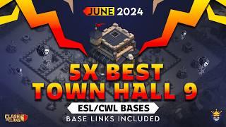 BEST TH9 war base link 2024  Clash of Clans