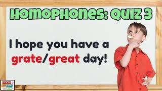 Homophones Quiz 3 for Kids