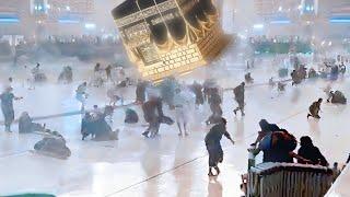 The Holy Kaaba was almost overturned Storm and flood in Mecca Saudi Arabia