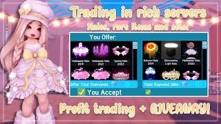 Trading in rich royale high servers *getting halos and high demand items* + GIVEAWAY