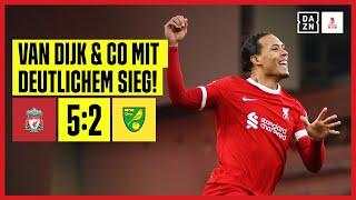 Sieben-Tore-Spektakel an der Anfield Road Liverpool - Norwich  FA Cup  DAZN Highlights