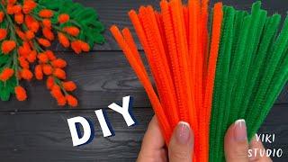 How to make Easy Flowers from Chenille Stems Pipe Cleaner Flowers