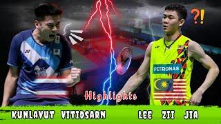 Highlights  Lee Zii Jia MALAYSIA vs THAILAND Kunlavut Vitidsarn Badminton Mens Singles