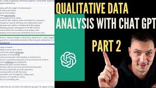 Thematic analysis with ChatGPT  PART 2- Coding qualitative data with ChatGPT