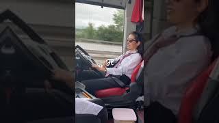 girl bus driver pakistan #bus #schooldriver #muslimgirl
