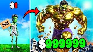 $1 to $1000000 Hulk in GTA 5 RP