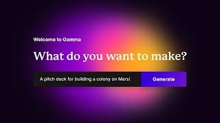 Gamma AI for presenting ideas beautifully